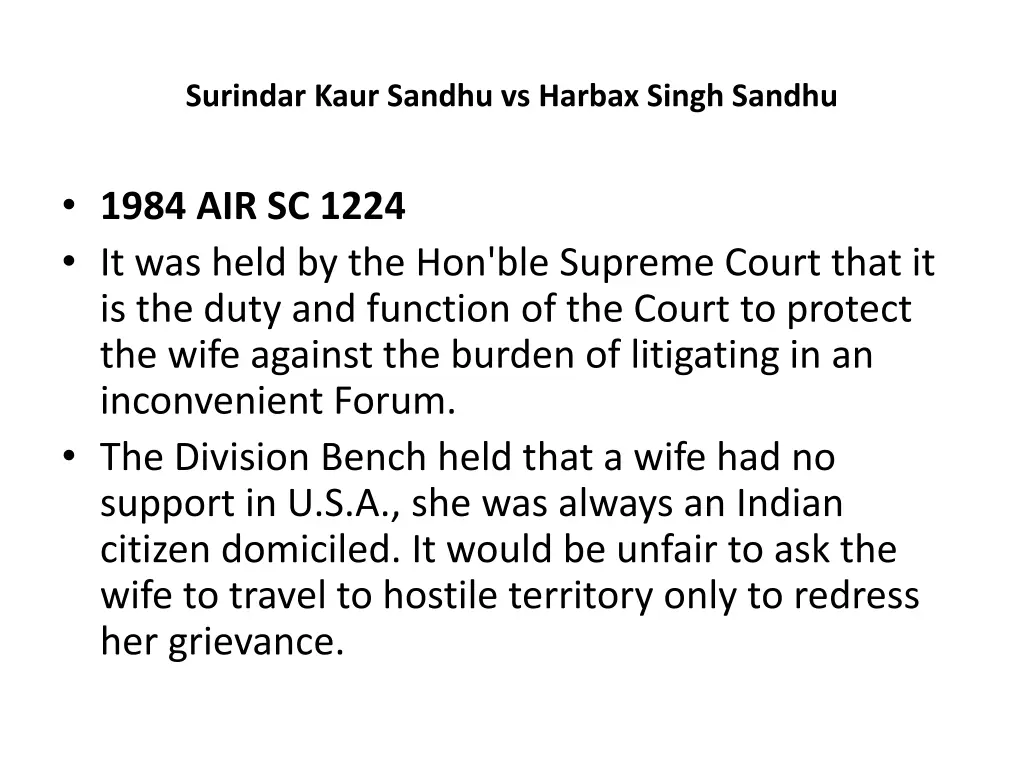 surindar kaur sandhu vs harbax singh sandhu