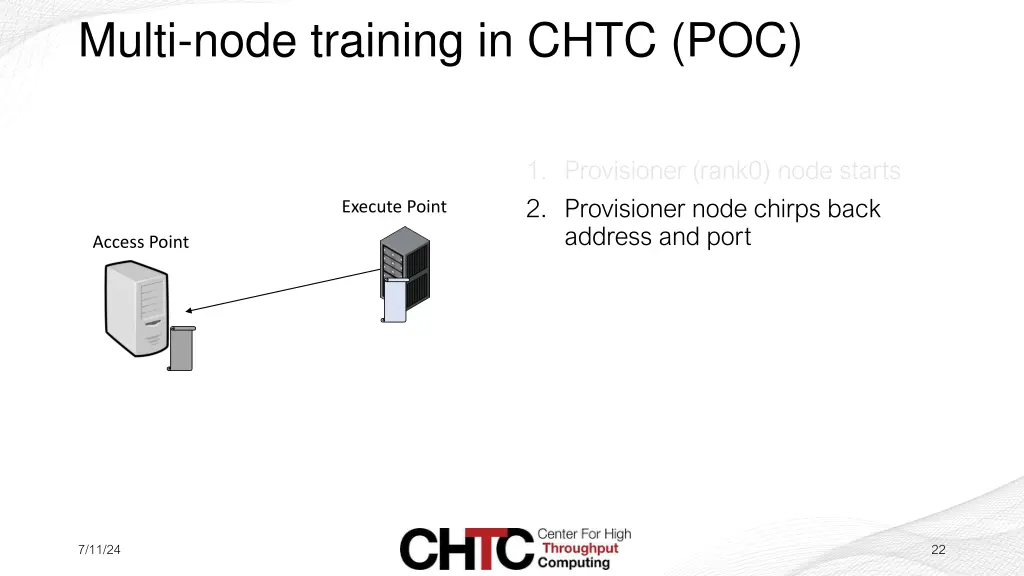 multi node training in chtc poc 1