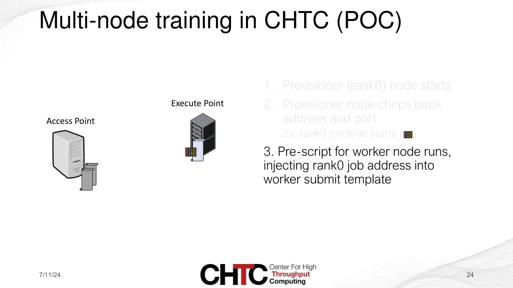 multi node training in chtc poc 3