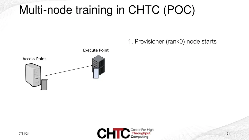 multi node training in chtc poc