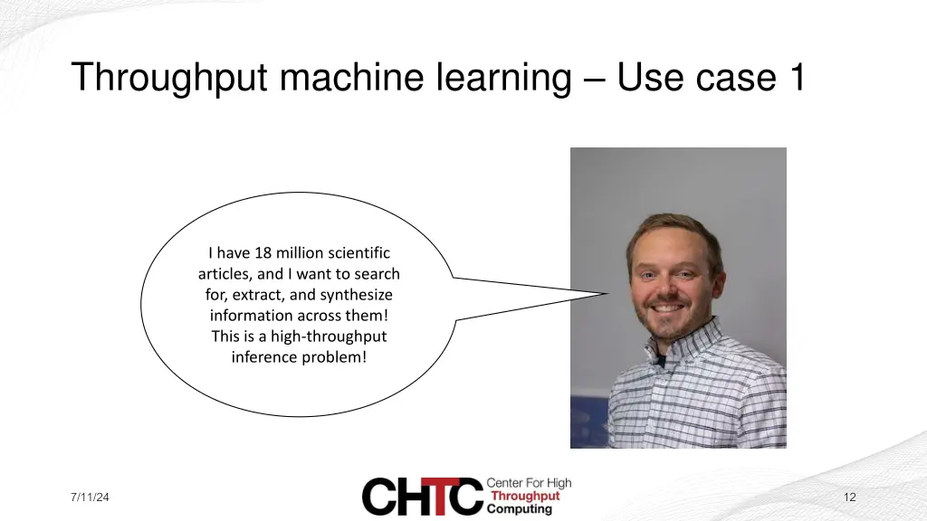 throughput machine learning use case 1