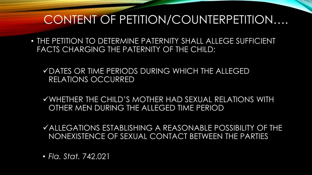 content of petition counterpetition