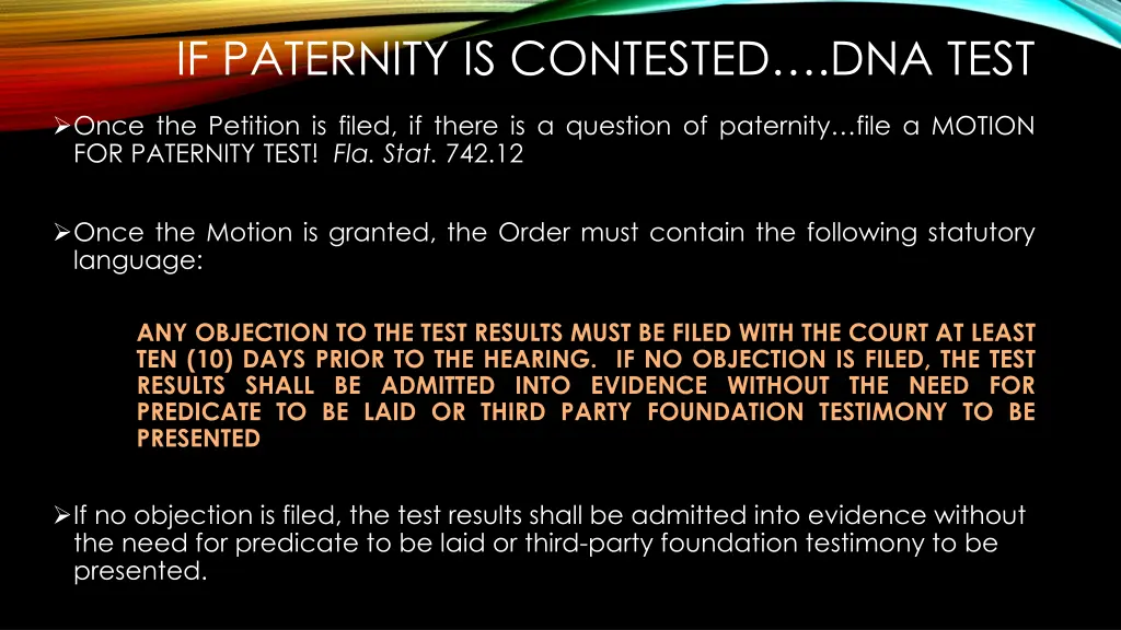 if paternity is contested dna test