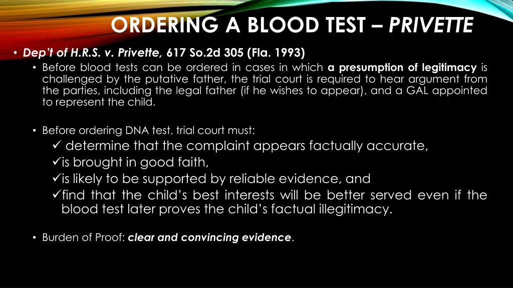 ordering a blood test privette