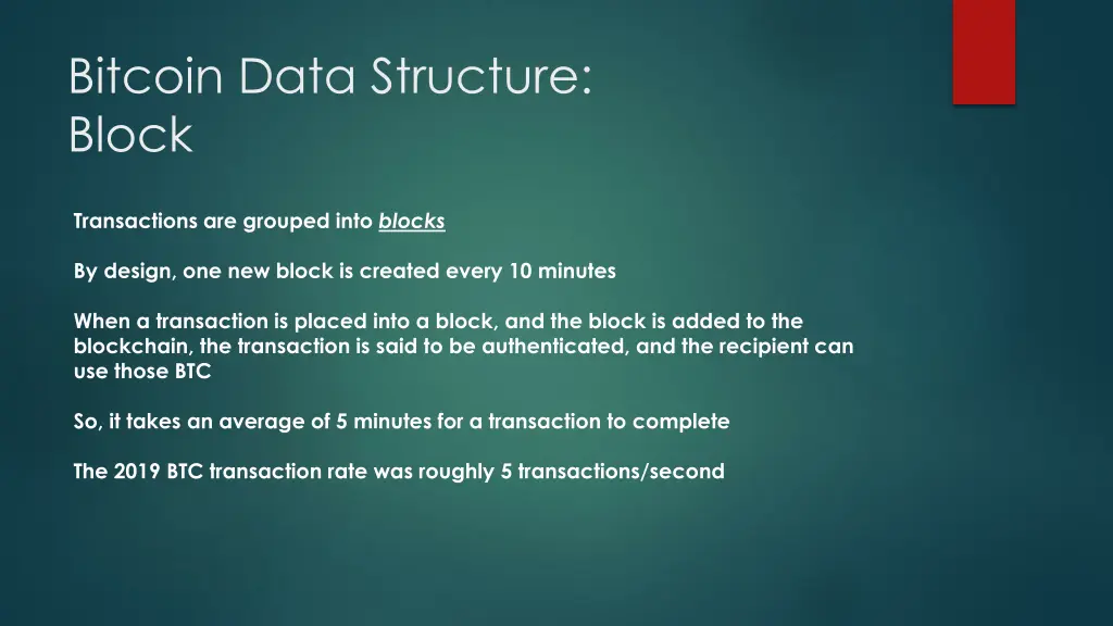 bitcoin data structure block