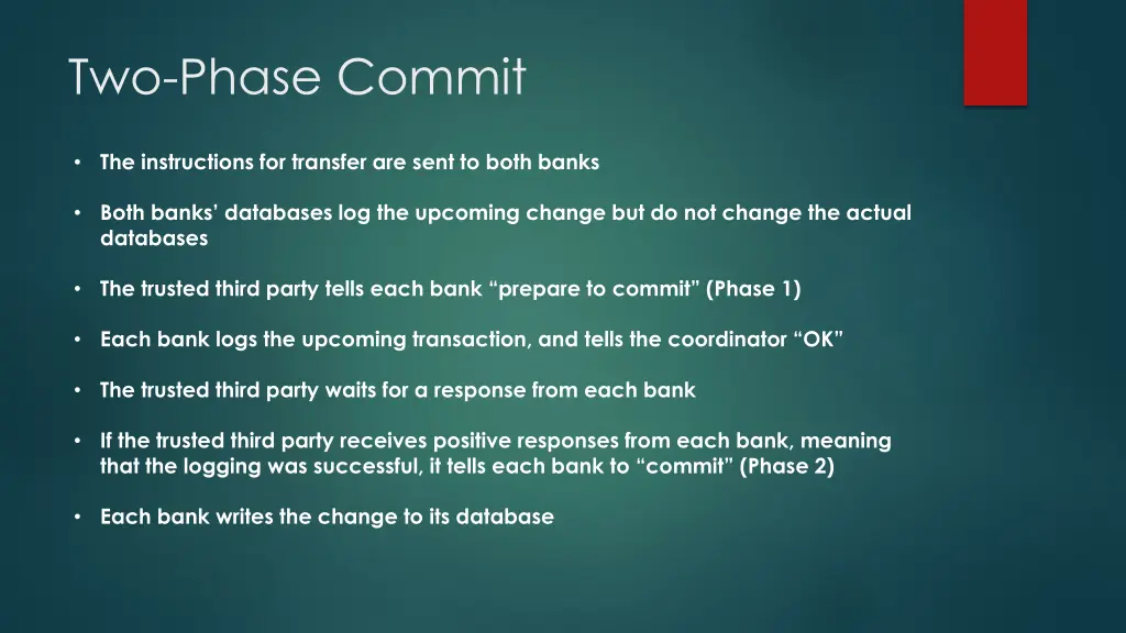 two phase commit