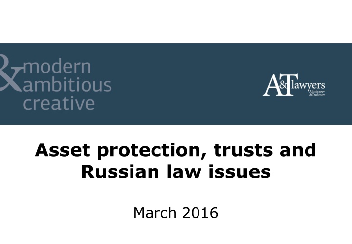 asset protection trusts and russian law issues