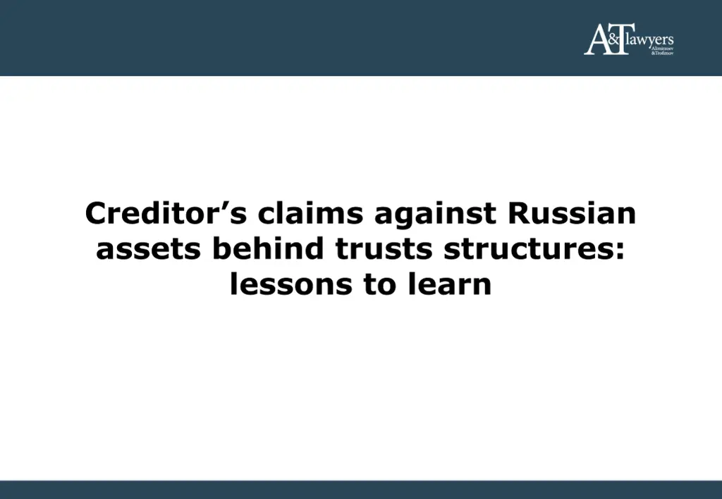 creditor s claims against russian assets behind