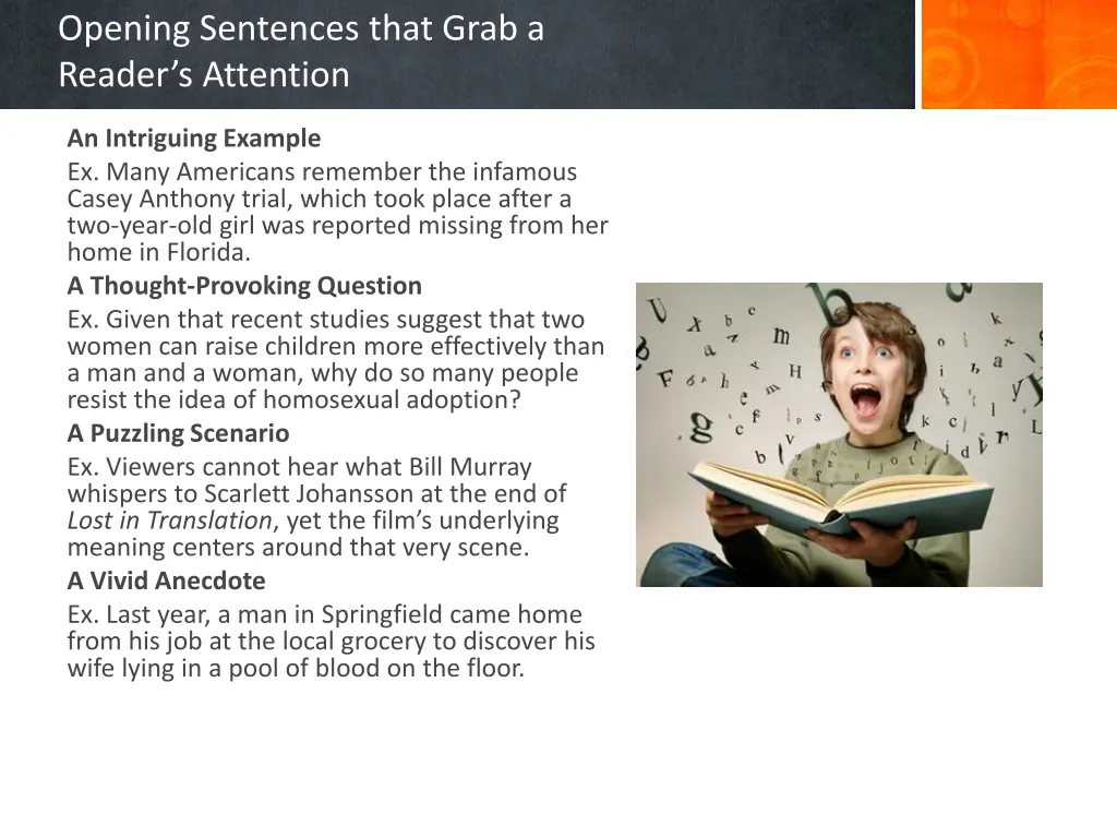 opening sentences that grab a reader s attention