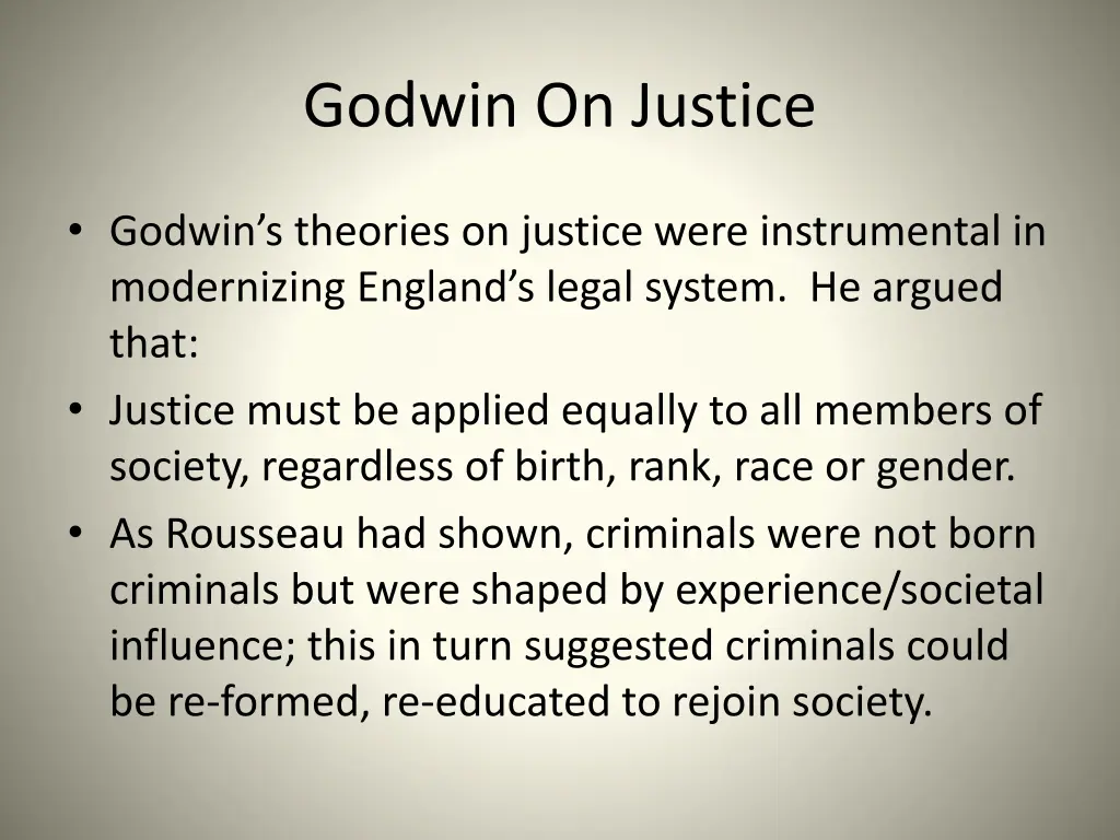 godwin on justice