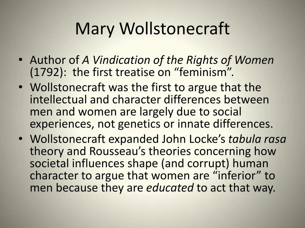 mary wollstonecraft