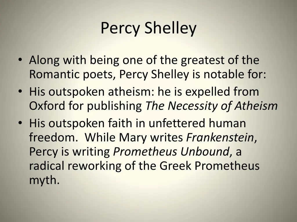 percy shelley