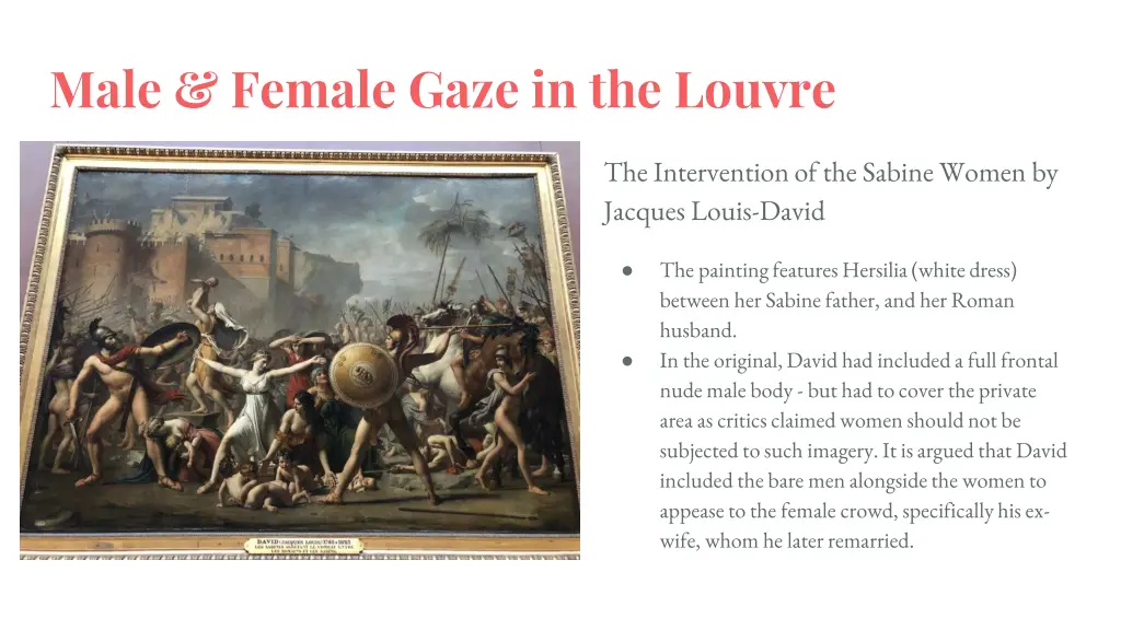 male female gaze in the louvre