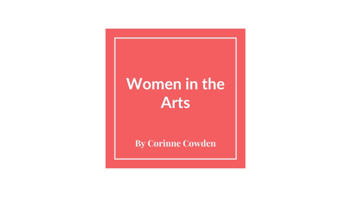 women in the arts