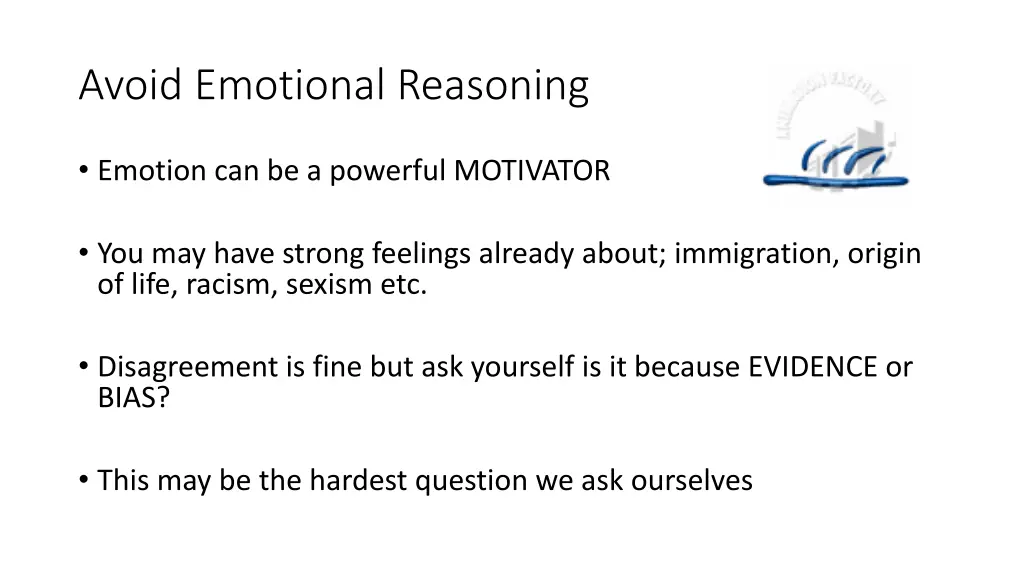 avoid emotional reasoning