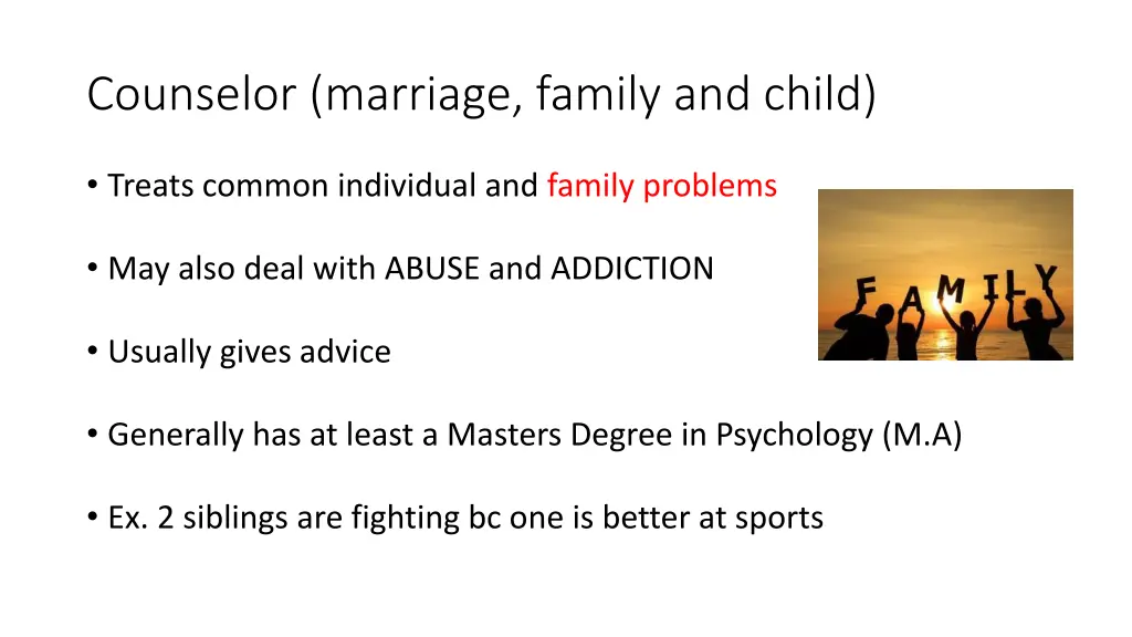 counselor marriage family and child