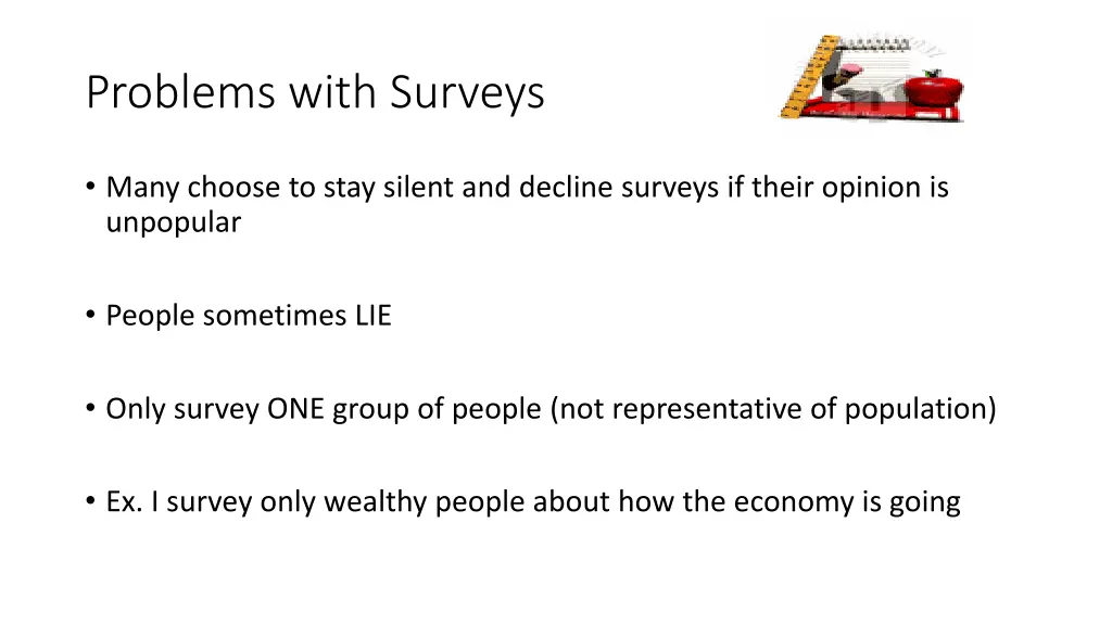 problems with surveys