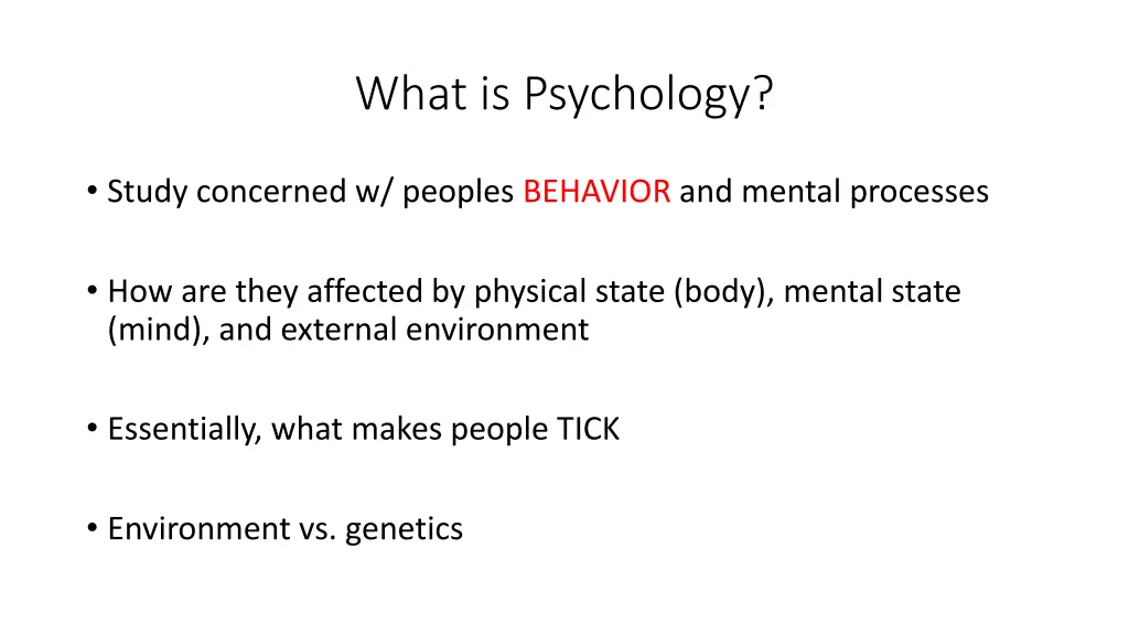 what is psychology 1