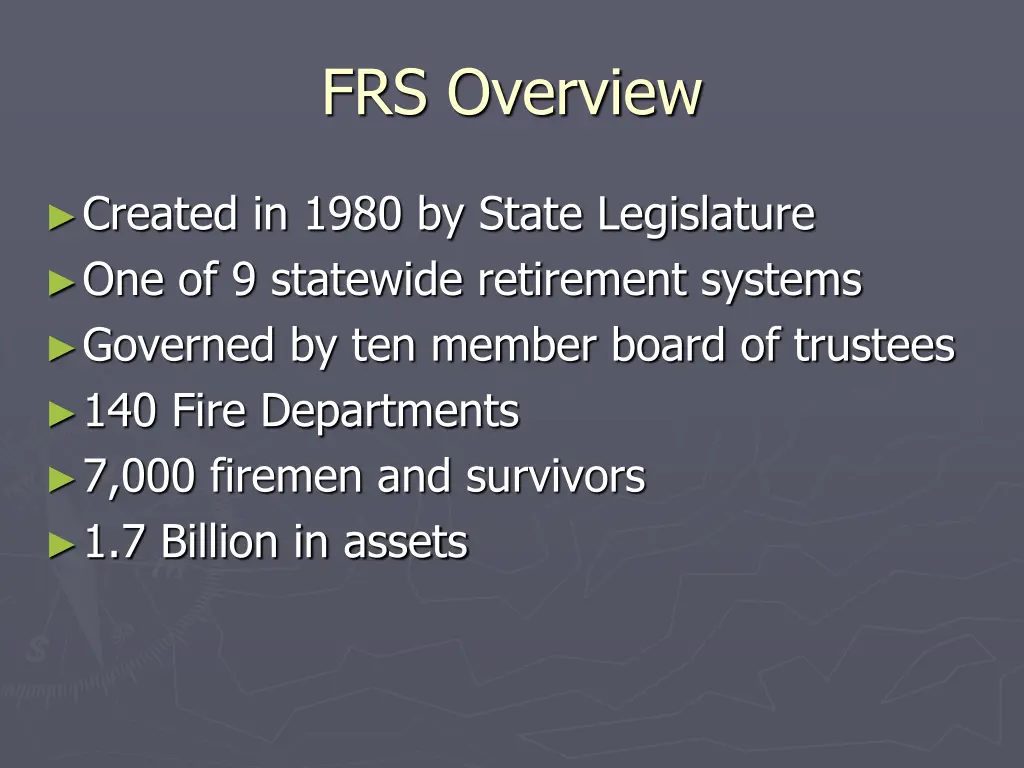 frs overview