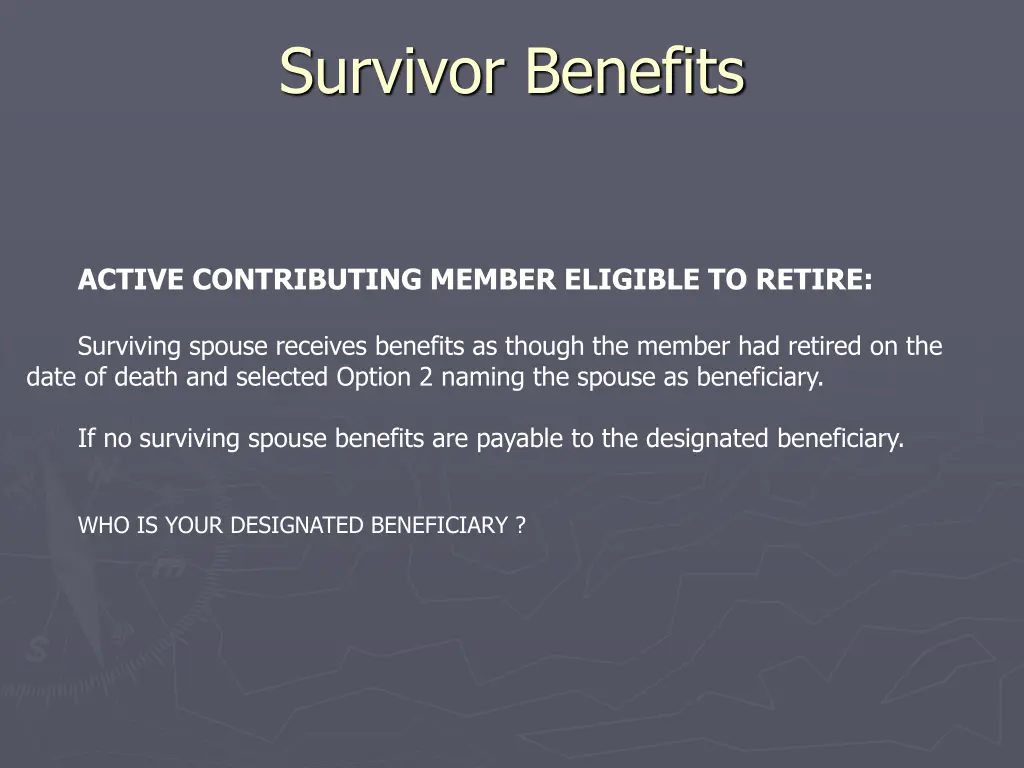 survivor benefits 1