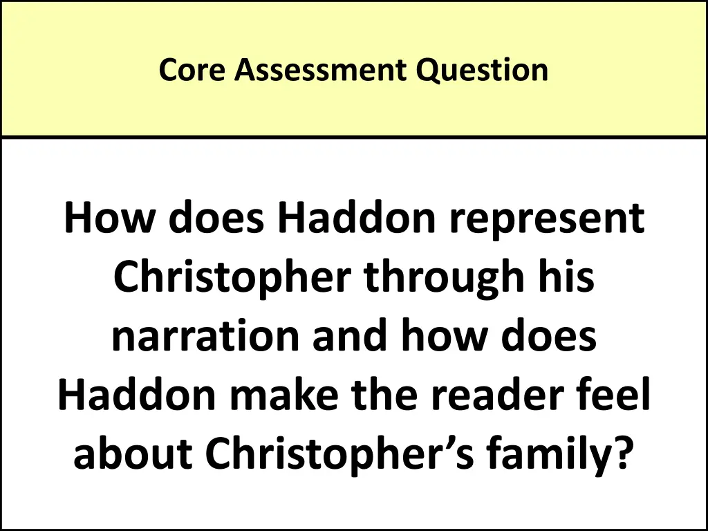 core assessment question