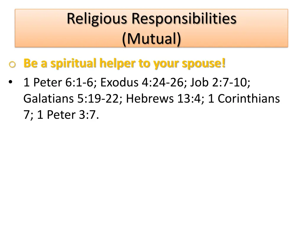 religious responsibilities mutual