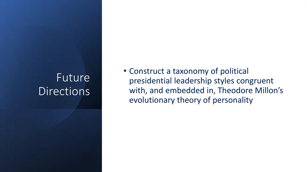 construct a taxonomy of political presidential