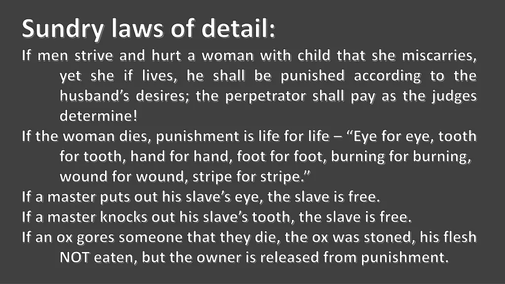 sundry laws of detail if men strive and hurt