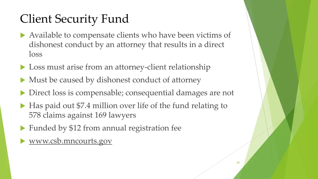 client security fund