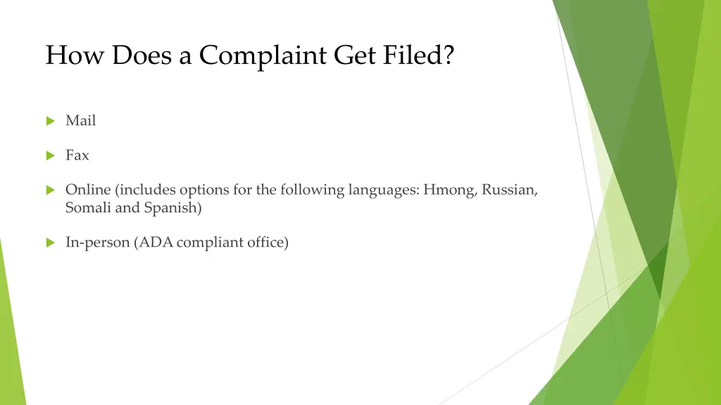 how does a complaint get filed