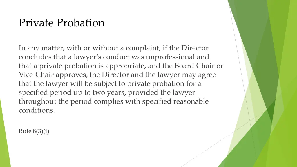 private probation