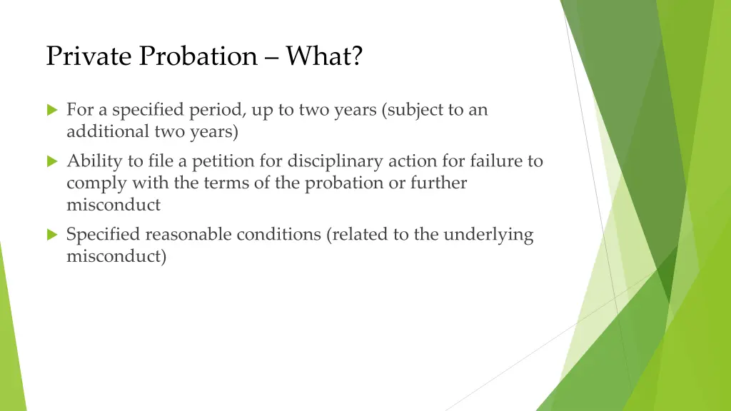 private probation what