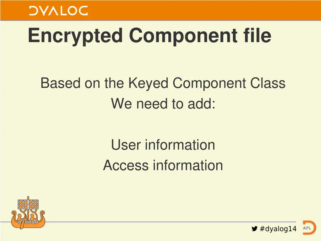 encrypted component file