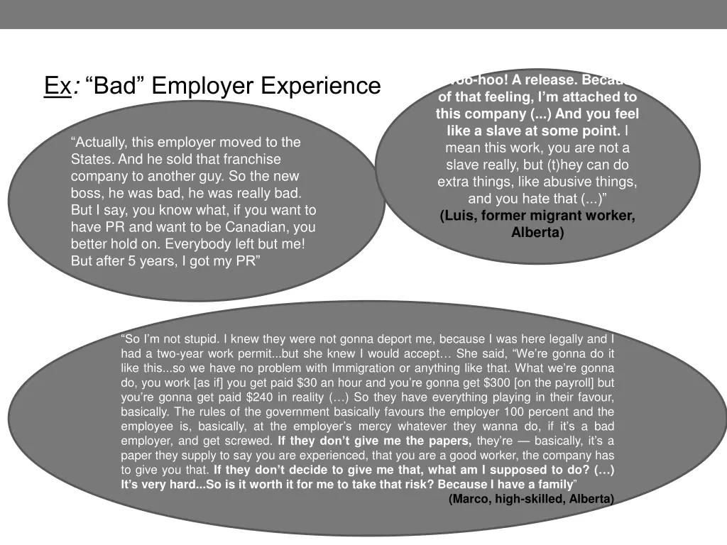 ex bad employer experience