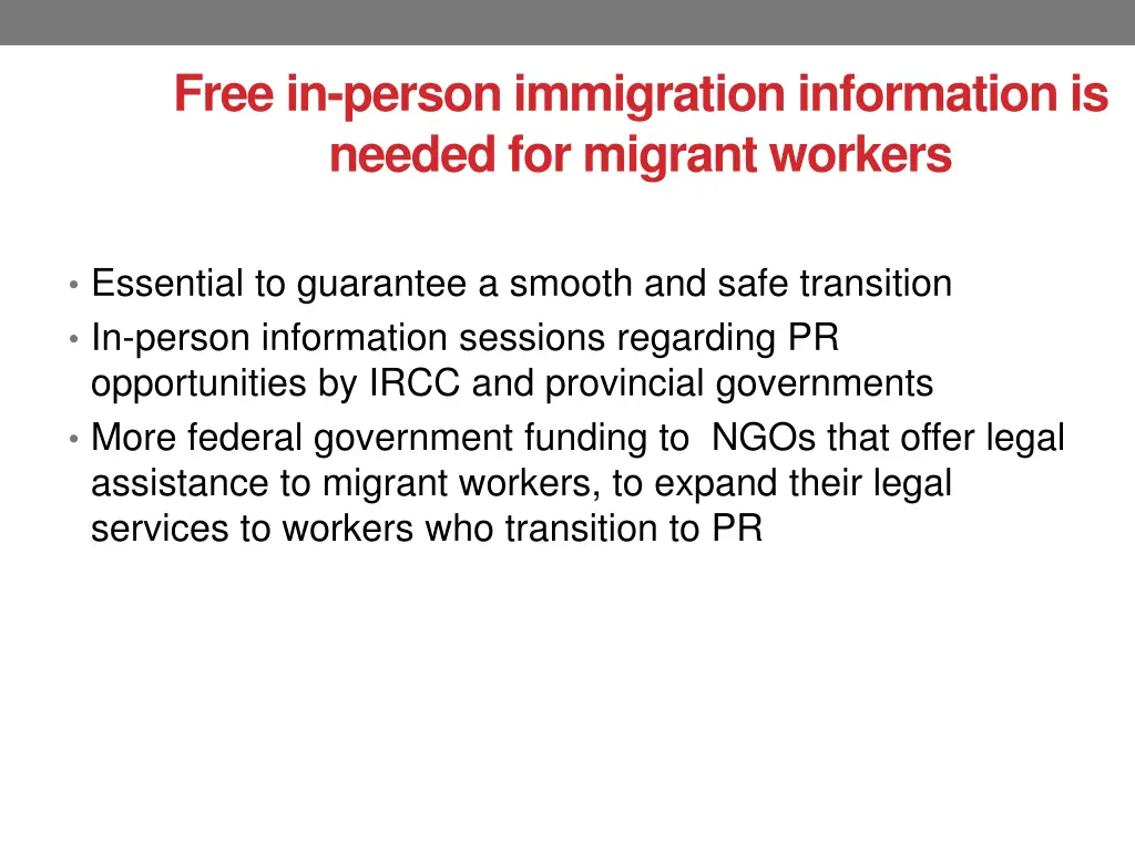 free in person immigration information is needed