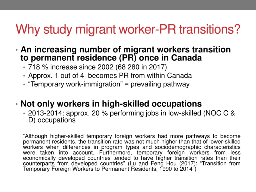 why study migrant worker pr transitions