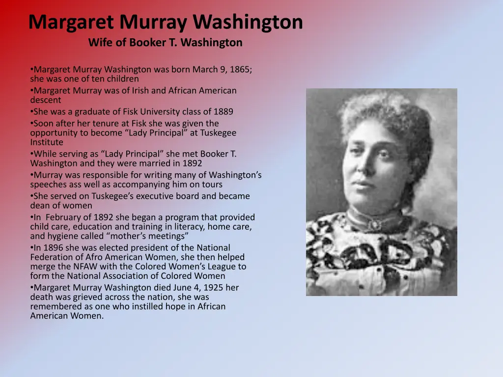 margaret murray washington wife of booker