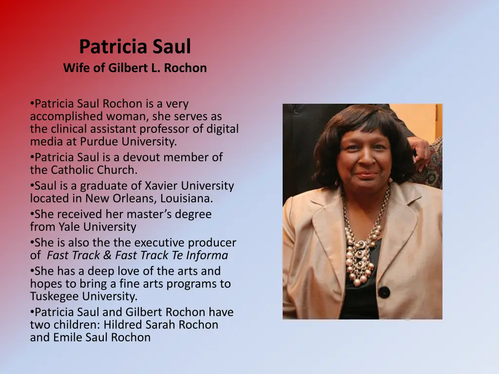 patricia saul wife of gilbert l rochon