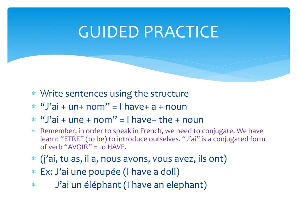 guided practice