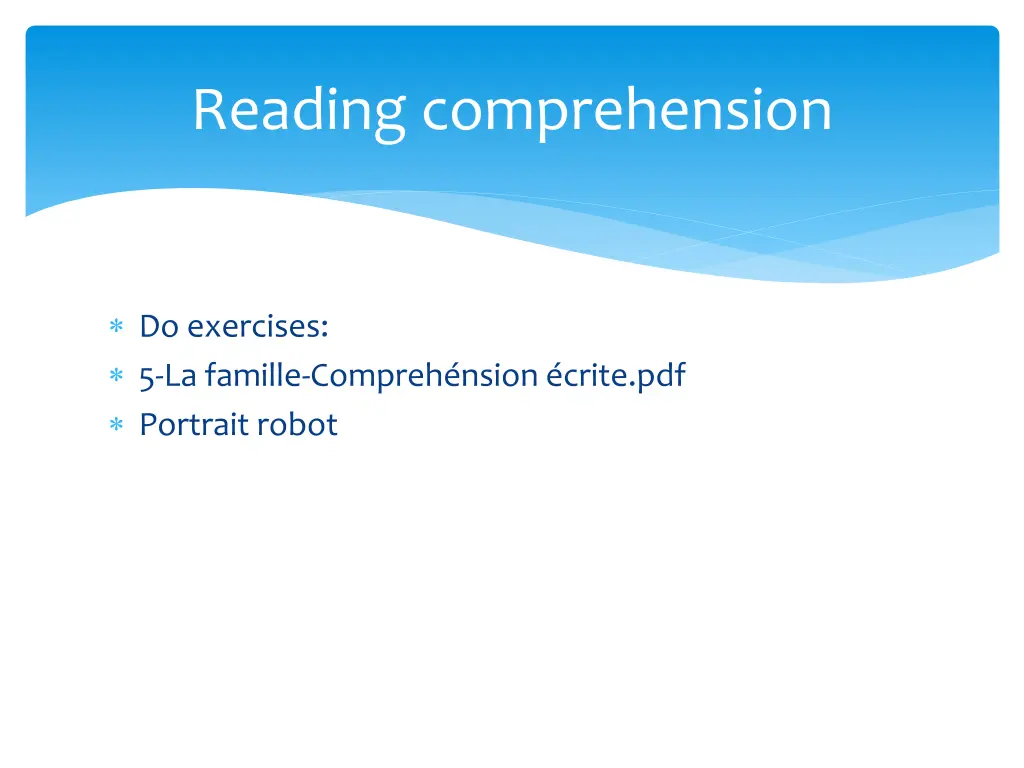 reading comprehension