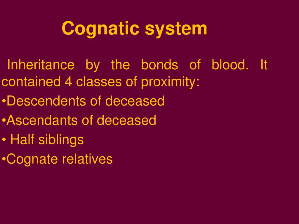 cognatic system