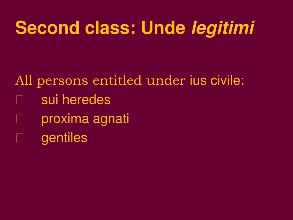 second class unde legitimi