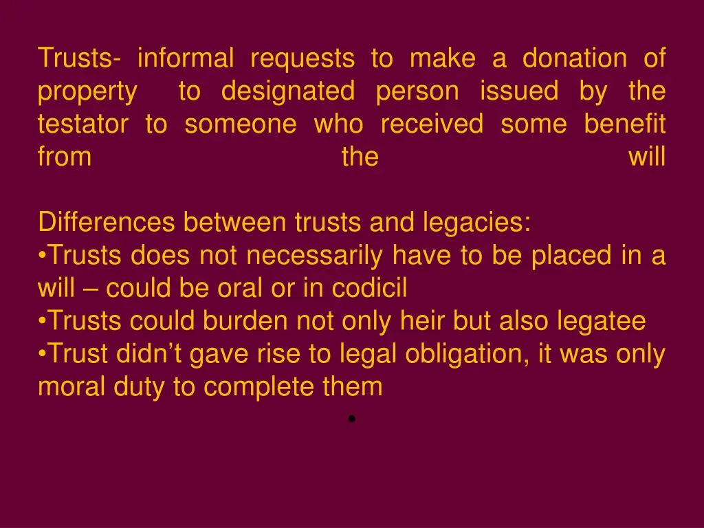 trusts informal requests to make a donation