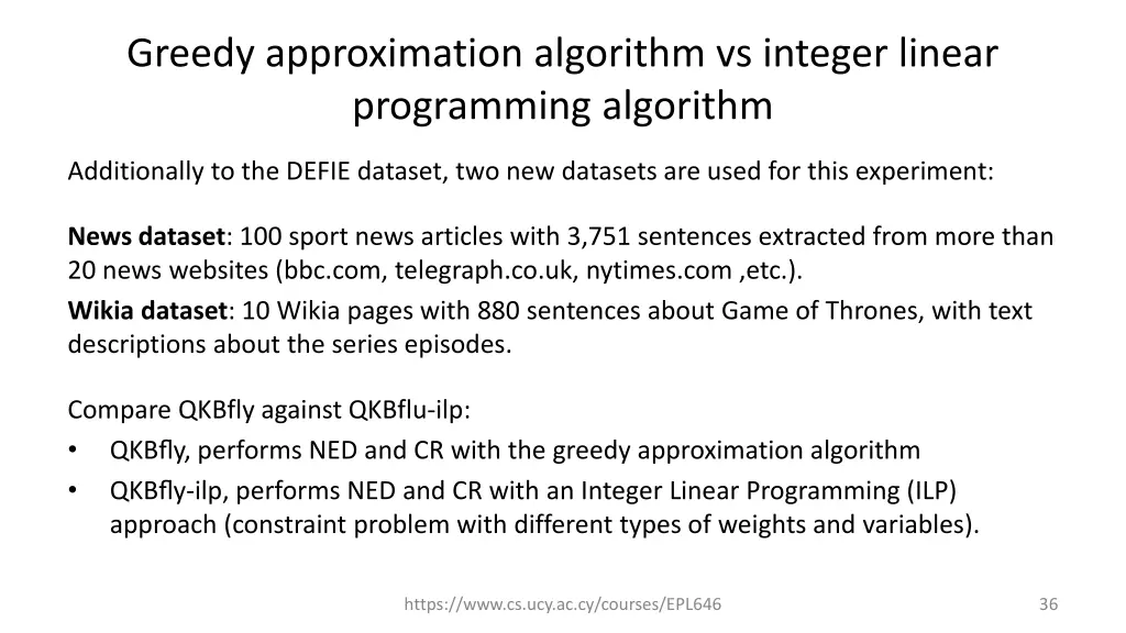 greedy approximation algorithm vs integer linear