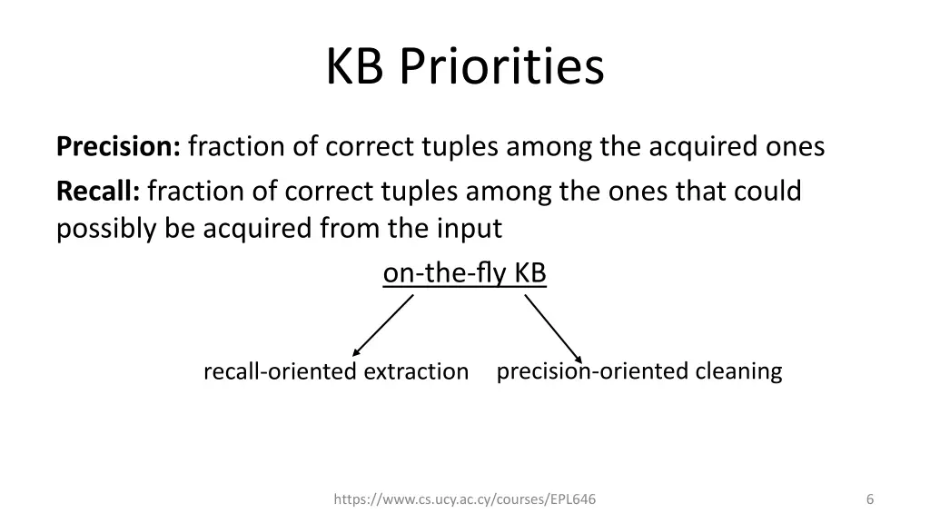 kb priorities