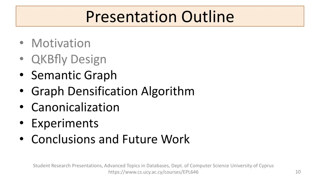 presentation outline 2