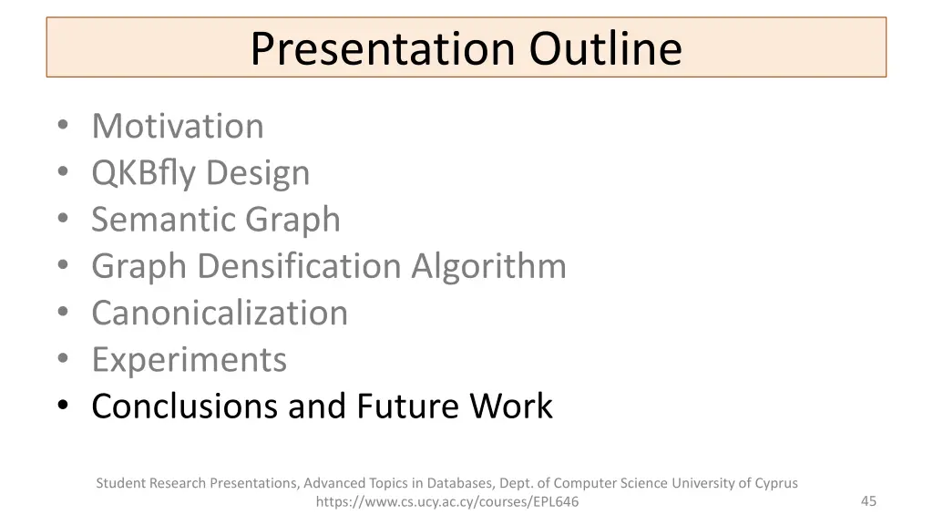 presentation outline 6