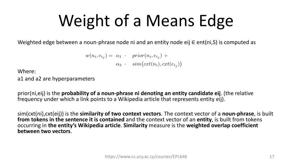 weight of a means edge