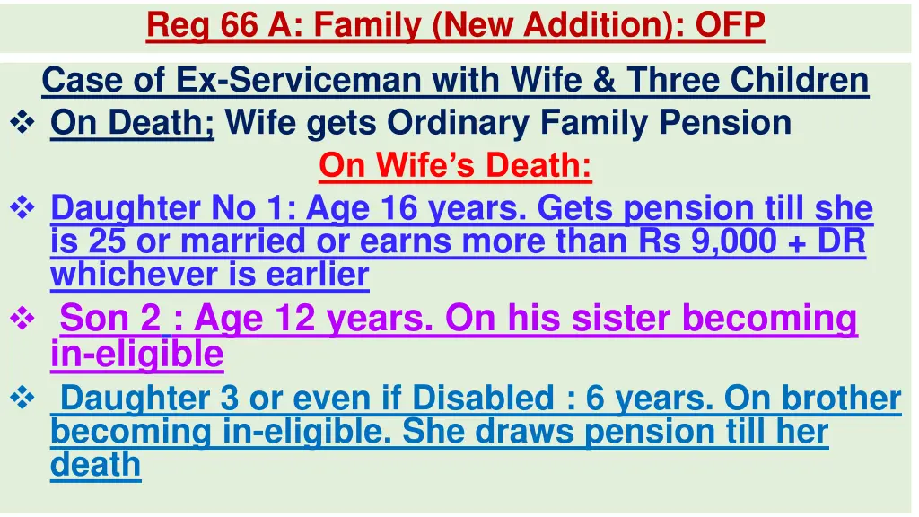 reg 66 a family new addition ofp case