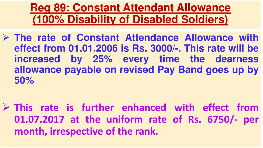 reg 89 constant attendant allowance